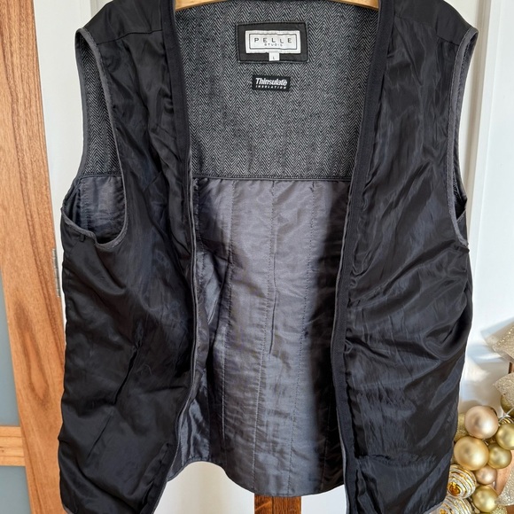 Wilson Pelle Studio Men’s Soft Leather Jacket Blazer Blk Thinsulate Lining L EUC - Picture 9 of 13